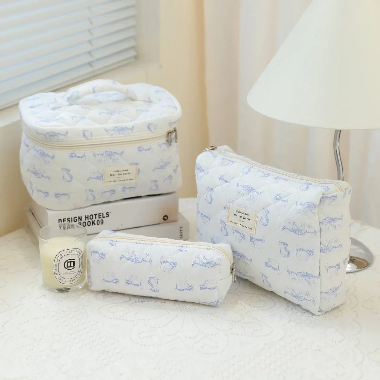 ✨ Cute Quilted Cotton Makeup Bag ✨