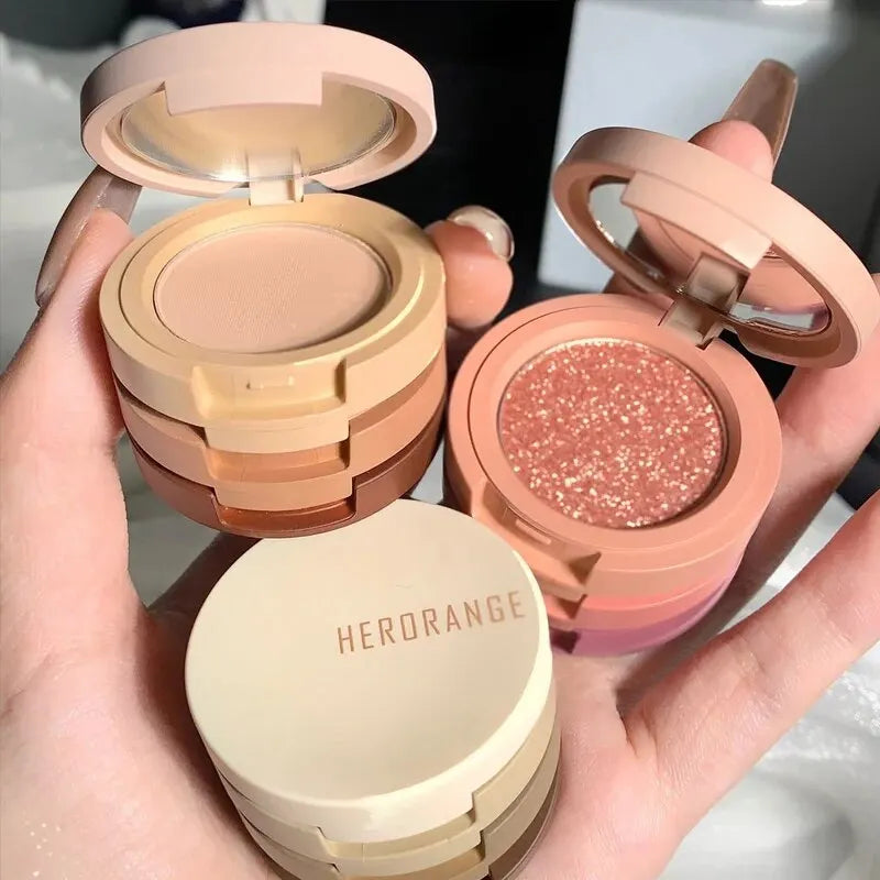 💖 Warna Cute Nude Glitter Eyeshadow Palette 💖