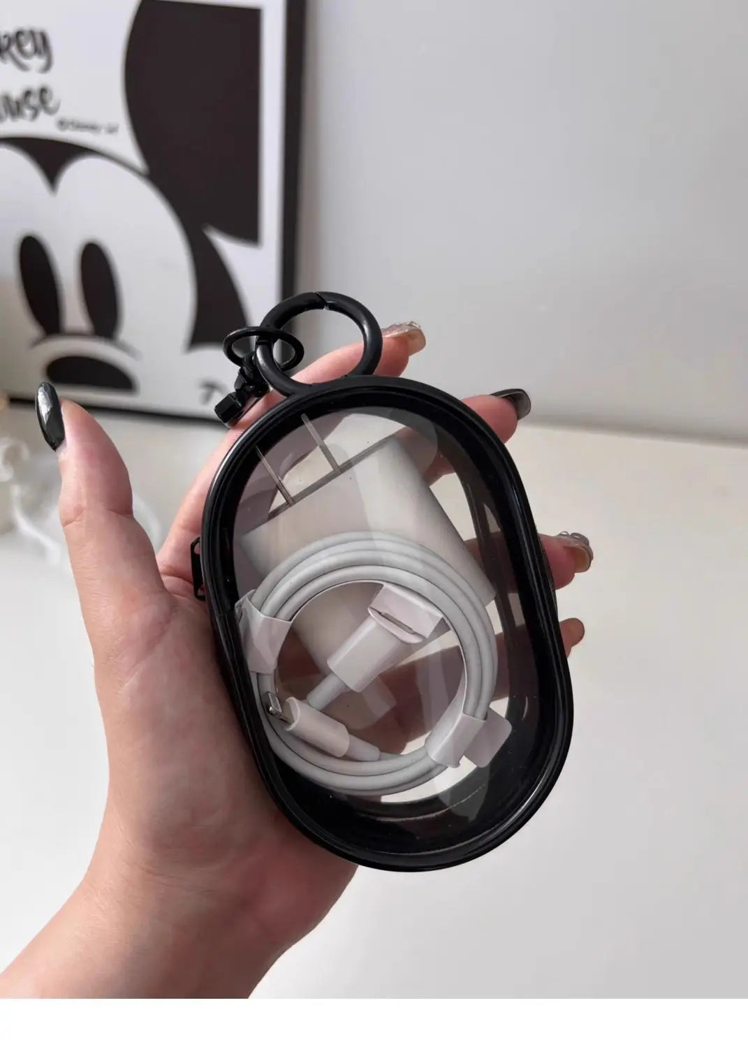 ✨ Multifunctional Clear Data Cable Storage Box ✨