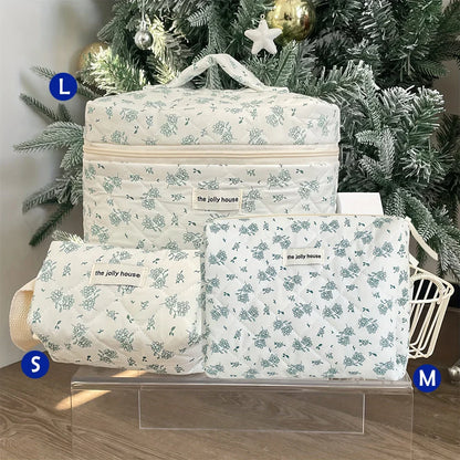 ✨ Cute Quilted Cotton Makeup Bag ✨